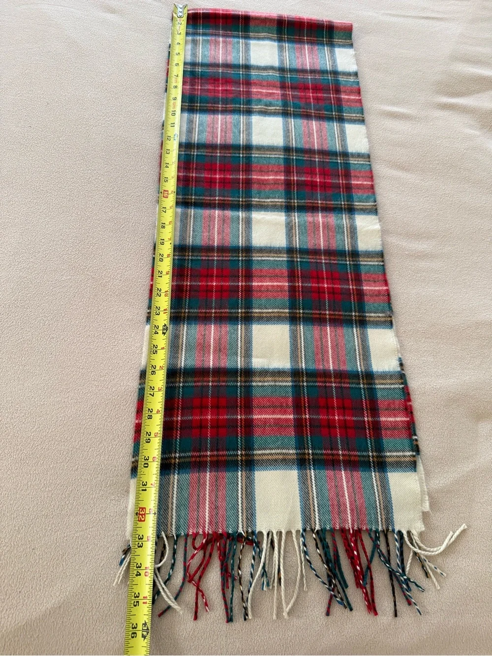 Plaid Scarf and Matching Gloves Set Tartan Winter Soft Warm Christmas Gift